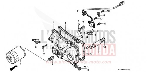 COUVERCLE BOITE VITESSES GL1500SER de 1994